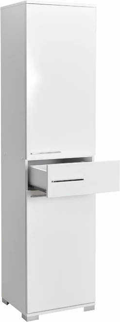 Dollap me sirtarë, ngjyrë e bardhë me shkëlqim, 45x40x188cm