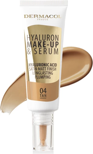 Hyaluron make-up dhe serum Dermacol, No.04 Tan, 25g