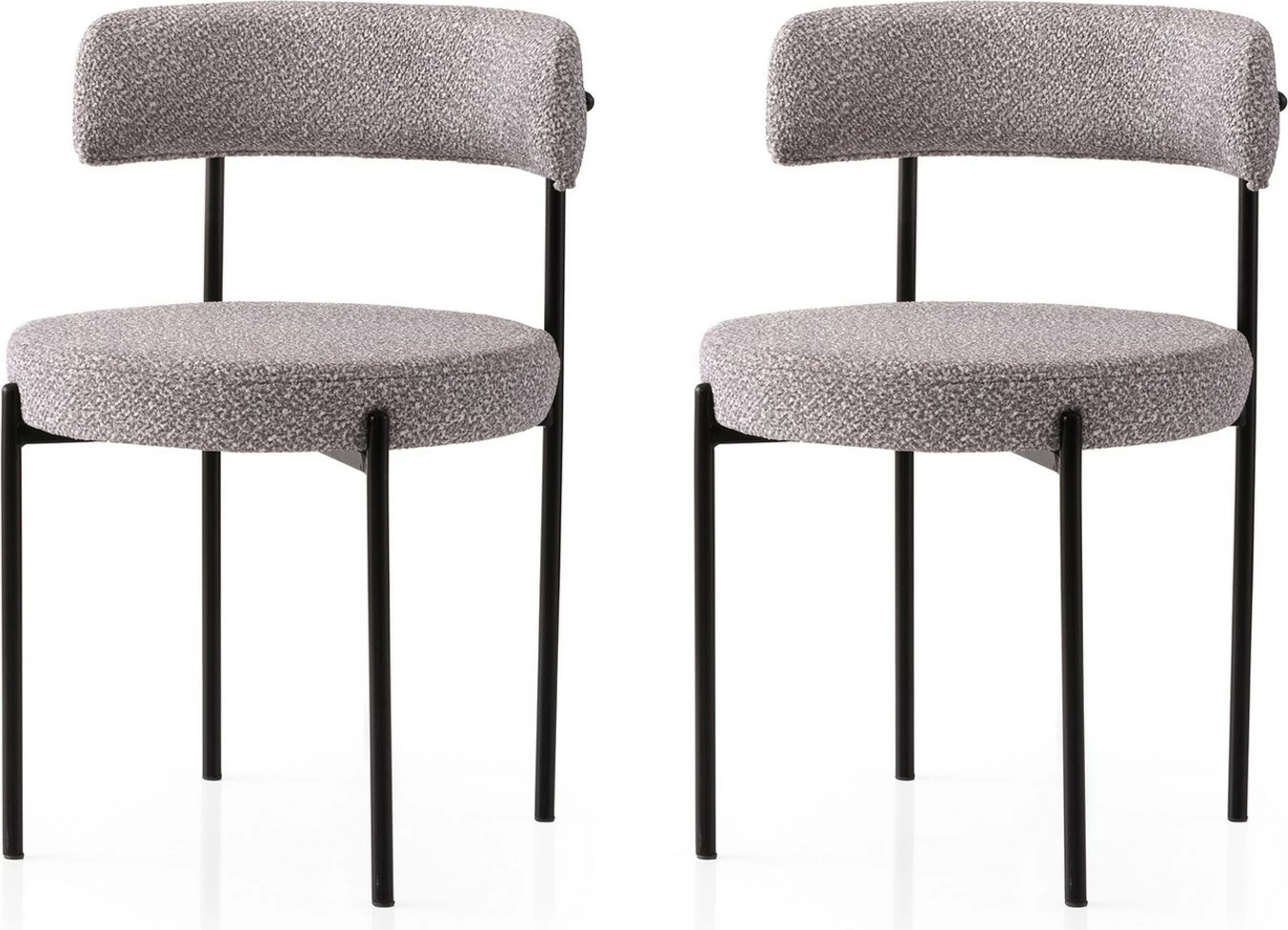 Set karrigash (2 copë), Skye Decor, Gını - 4006 V2, e zezë dhe gri