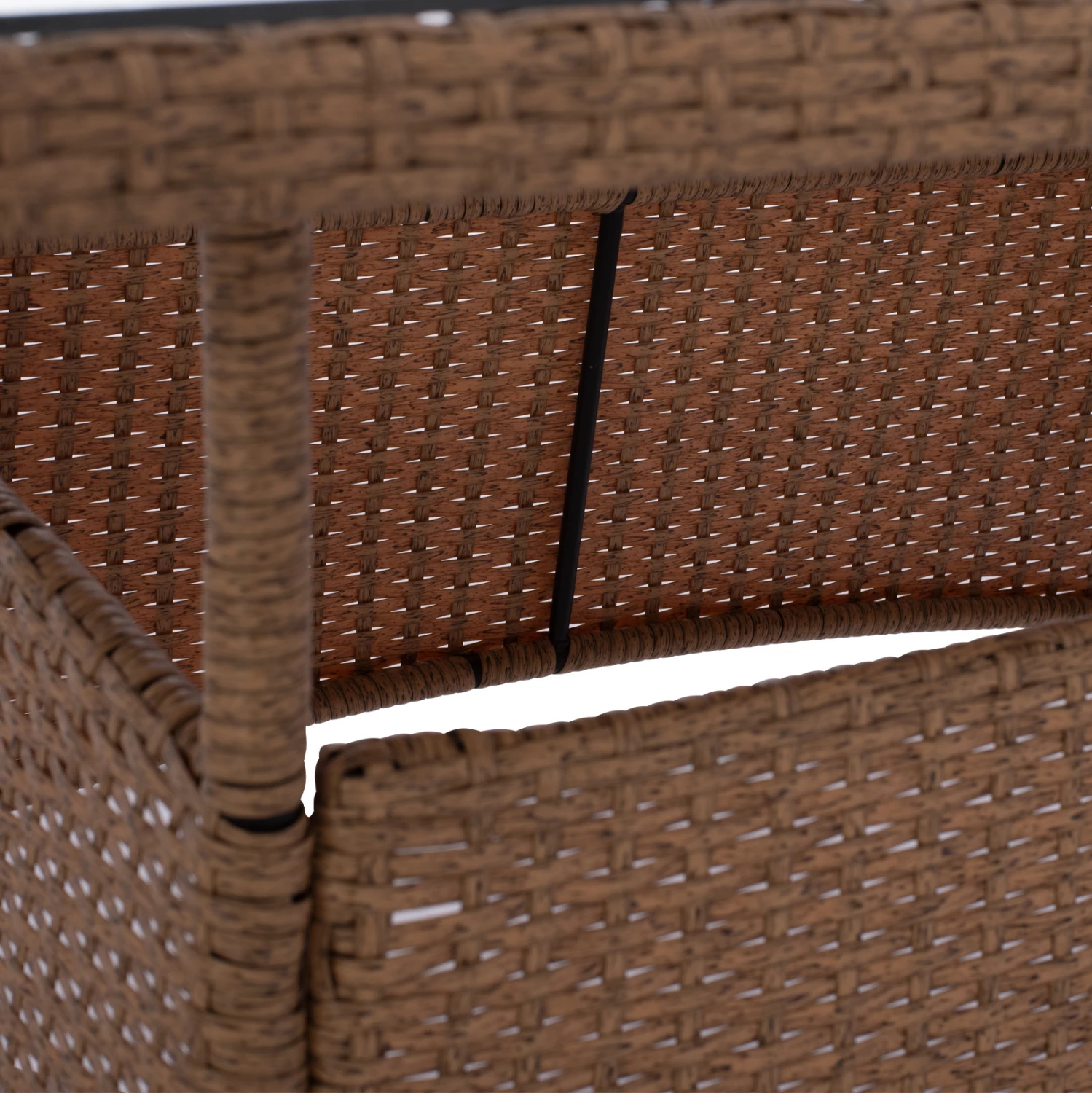 Tavolinë ushtarake metalike, rattan, ngjyrë bezhë-kafe, FH5141.32, 120x70x75 cm