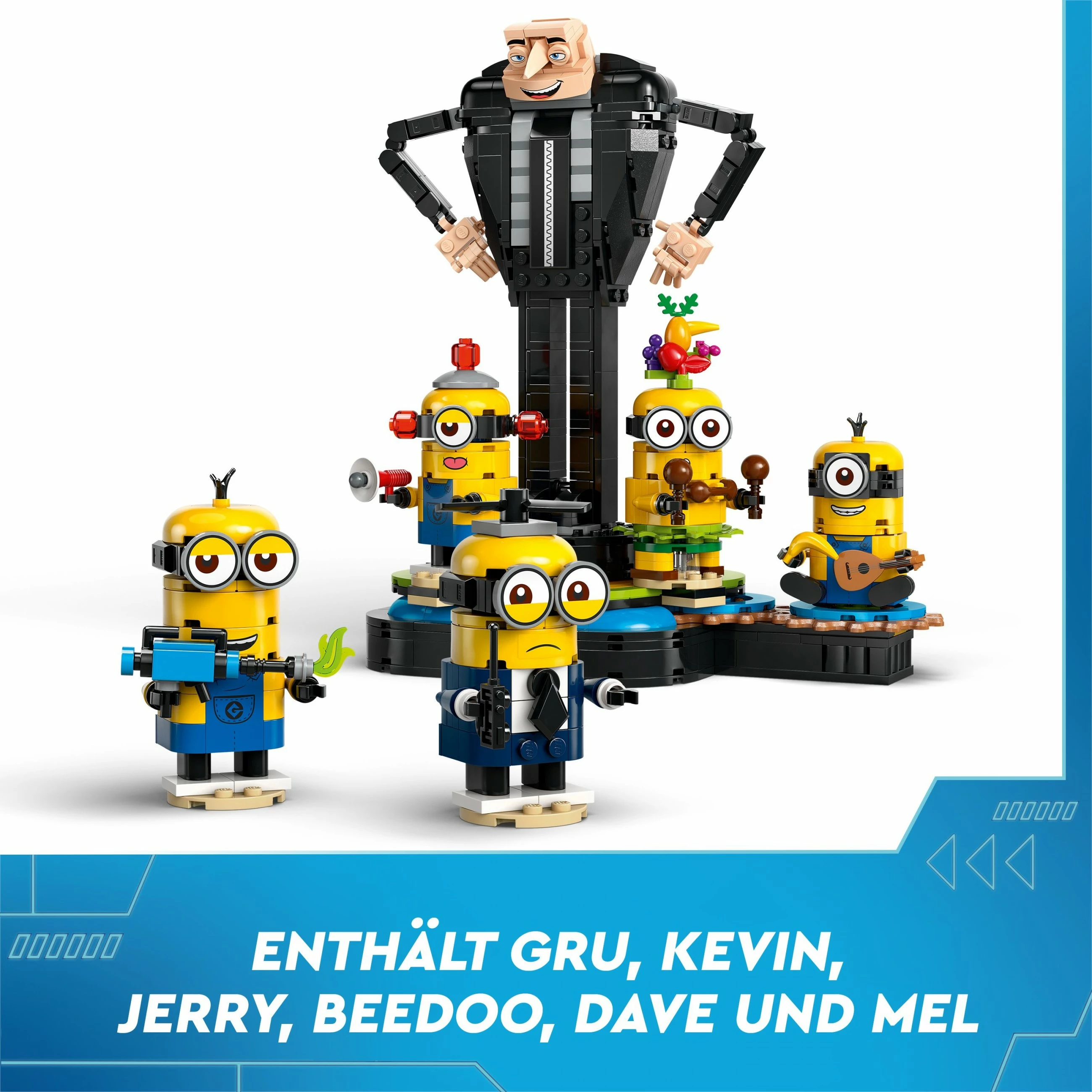Set ndërtimi LEGO Alien Conquest Brick-Built Gru dhe Minions, 839 pjesë, 948 g