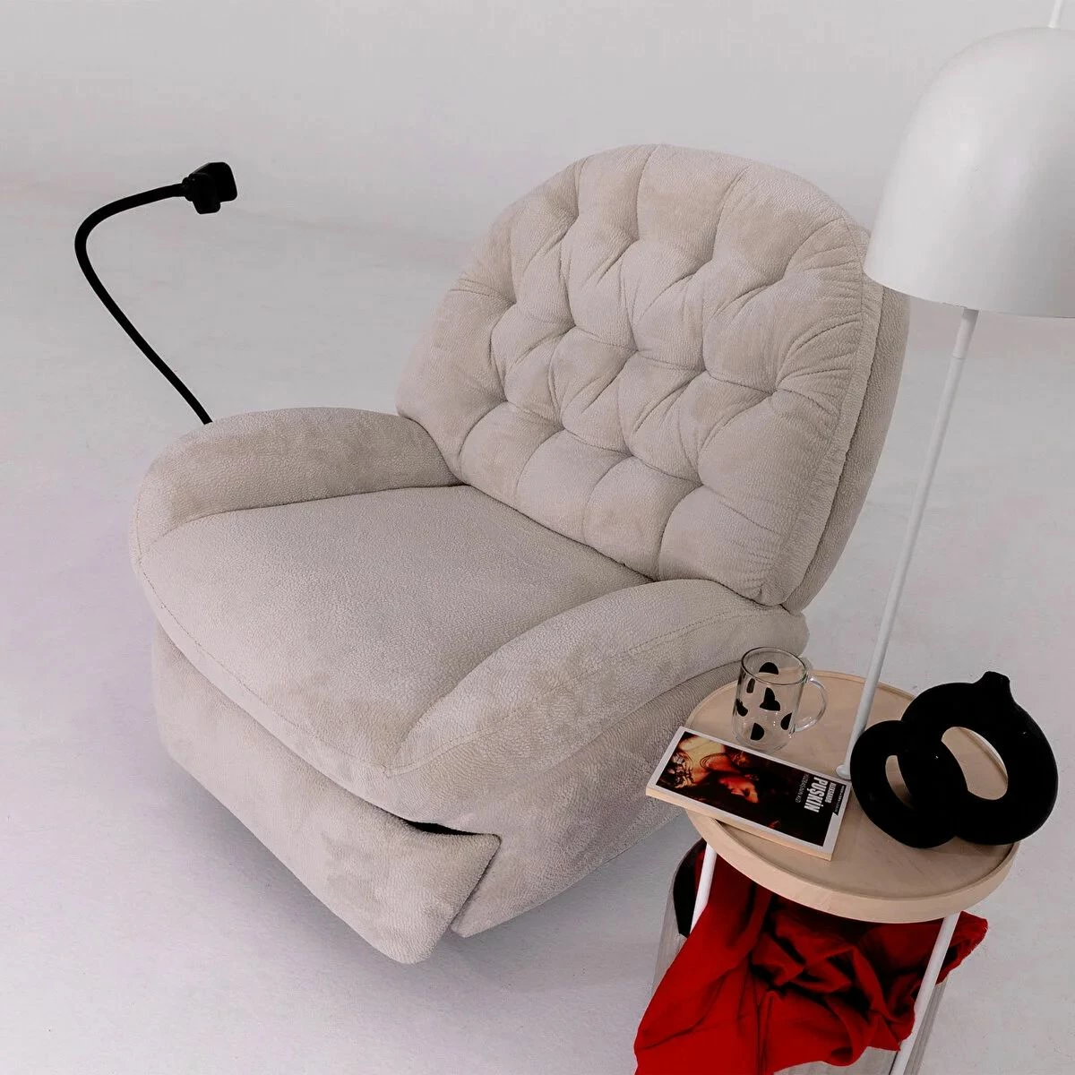 Recliner elektrik Dream, krem, Atelier del Sofa