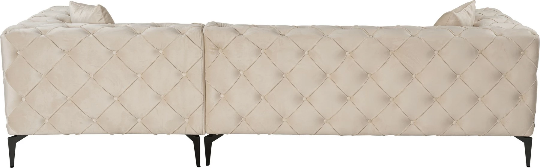 Këndare Atelier del Sofa Como Eco, e djathtë, bezhë dhe e zezë