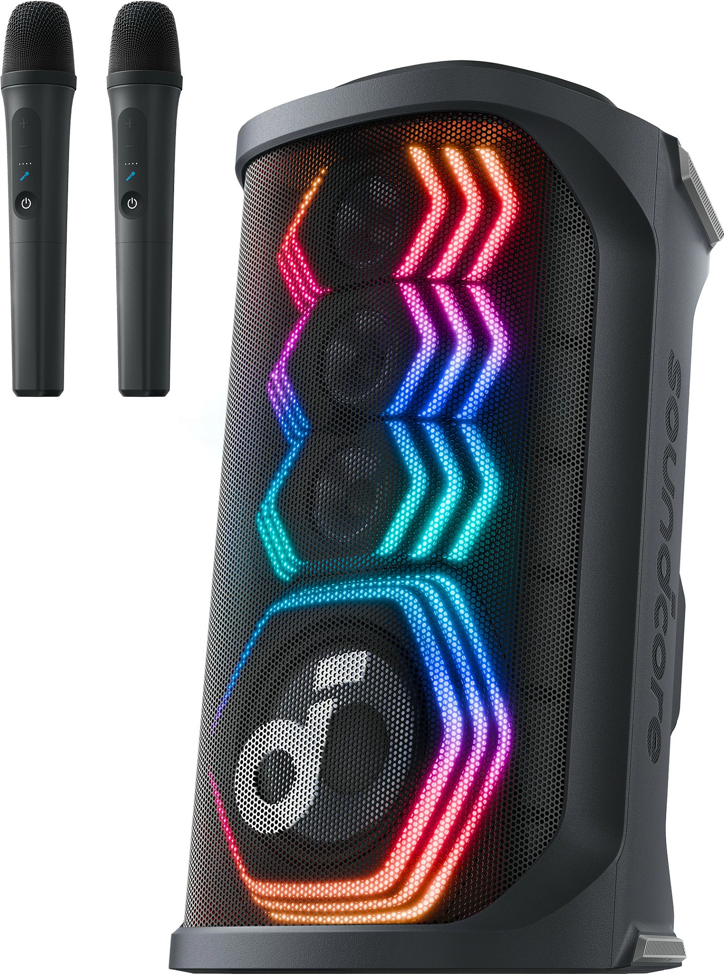 Altoparlant Anker Soundcore Rave 3S, Bluetooth 200W, karaoke, IPX4, me 2 mikrofonë pa kabllo, i zi