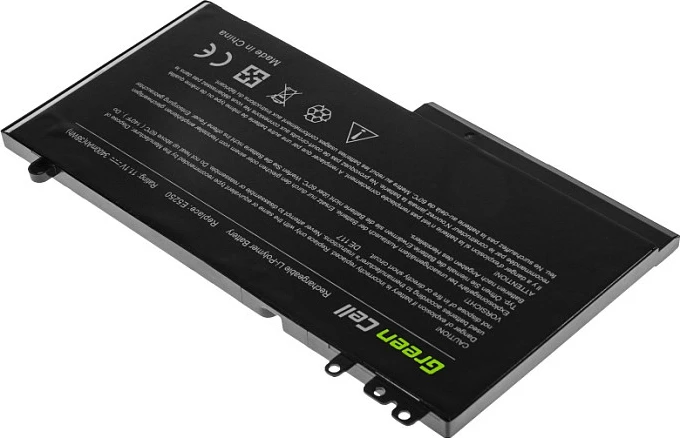 Bateri laptopi Green Cell për Dell Latitude 3150/3160/E5250/E5270, 3400mAh 11.1V, e zezë