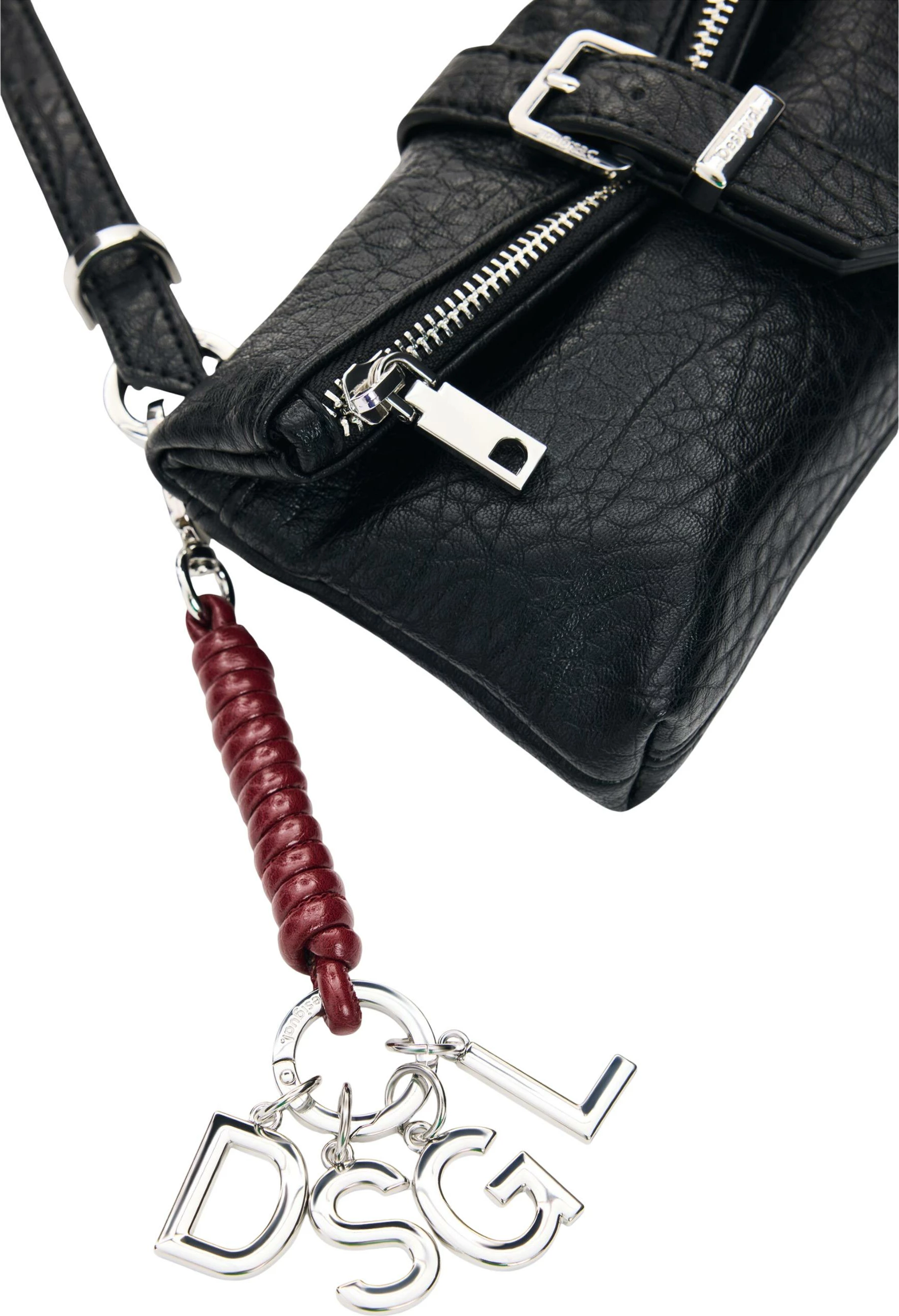 Çantë clutch Desigual MONE_HALF LOGO CLUTCH MIC 26WAYP03 për femra, e zezë