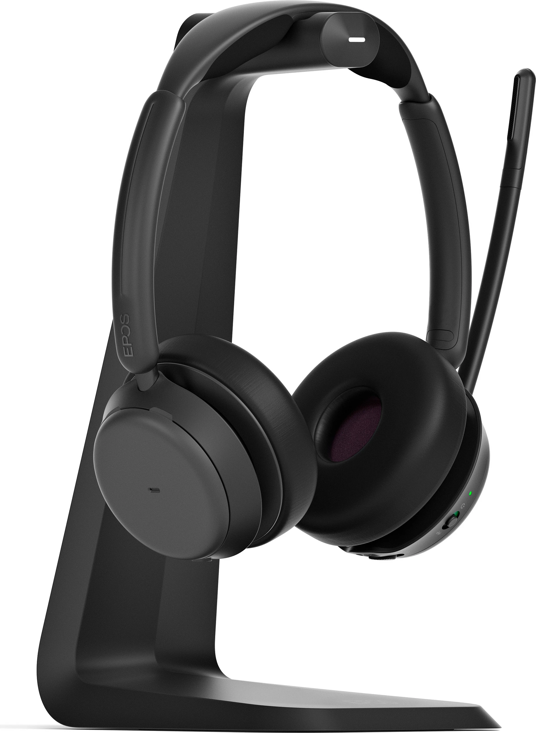 Kufje EPOS IMPACT 1000 MS UC, Bluetooth, ANC, USB-C+A, me stand, të zeza