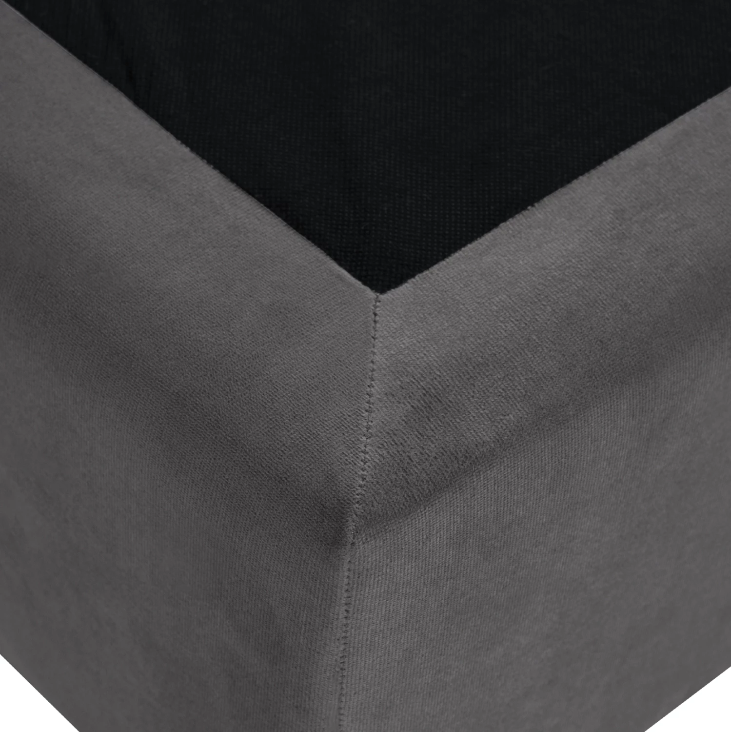 Krevat MALENA, kadife gri, 90x200