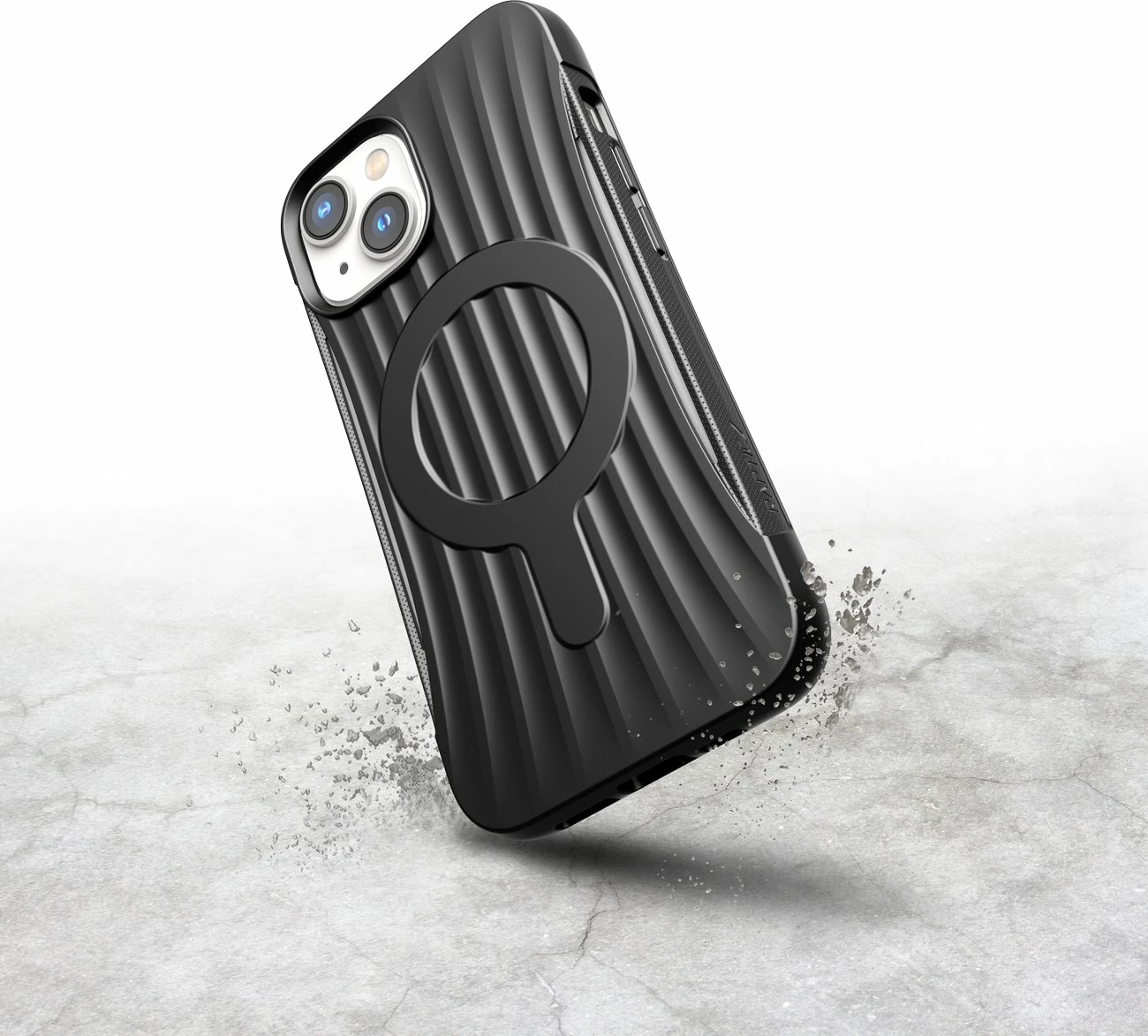 Mbështjellës Raptic X-Doria Clutch Case për iPhone 14 me MagSafe, i zi