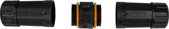 Lidhës CAT6a për jashtë LogiLink, RJ45, IP68, i zi