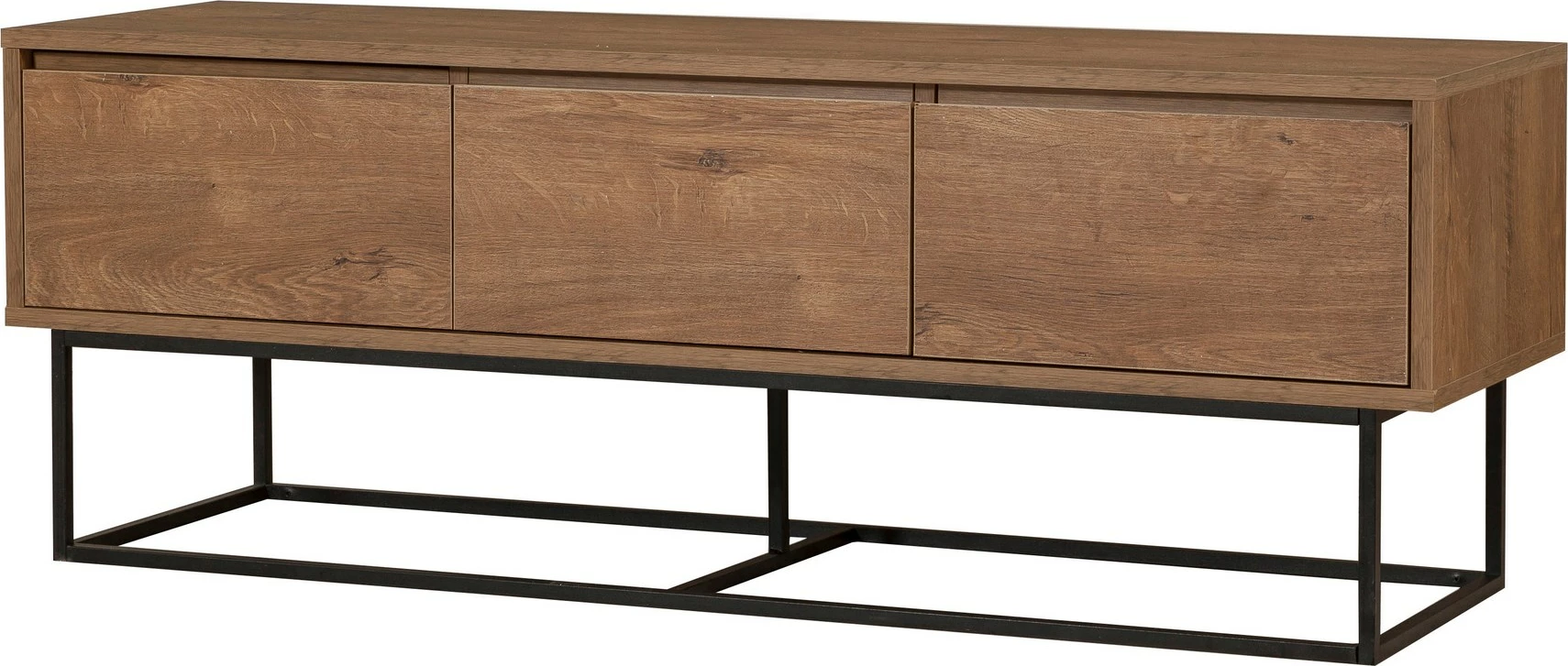 Set mobiljesh për dhomë dite, ngjyrë arre dhe e zezë, Skye Decor, Laxus Takım 17