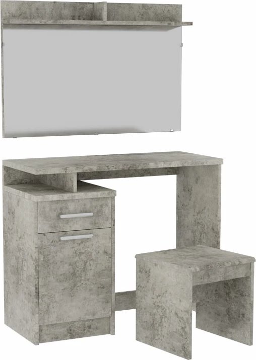 Tavolinë për grim me pasqyrë Olympus, ngjyrë anthracite antike