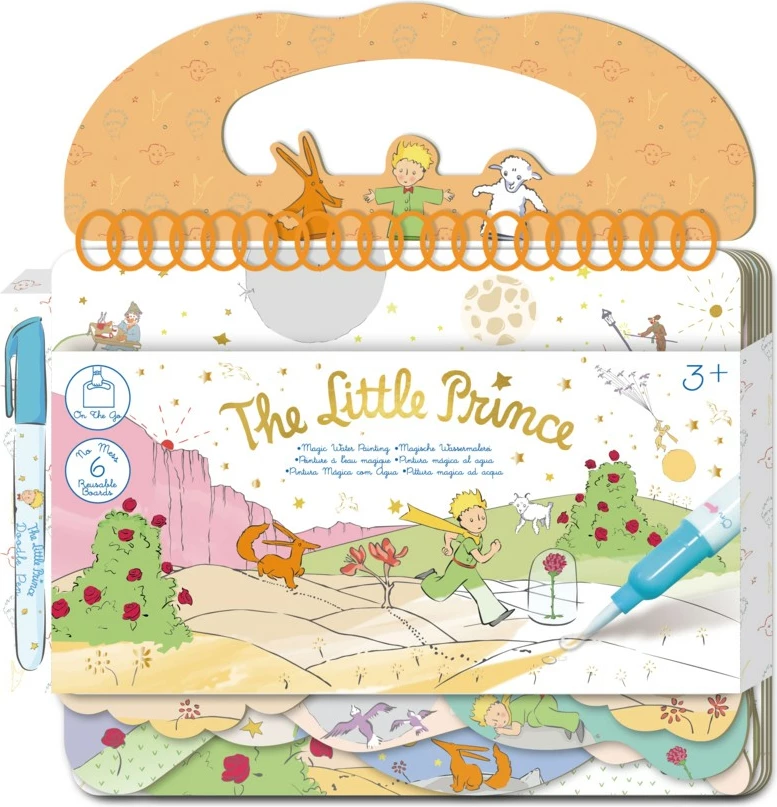 Set ngjyrosje me ujë The Little Prince, MG DYSTRYBUCJA, 6 faqe, me stilolaps dhe ngjitëse