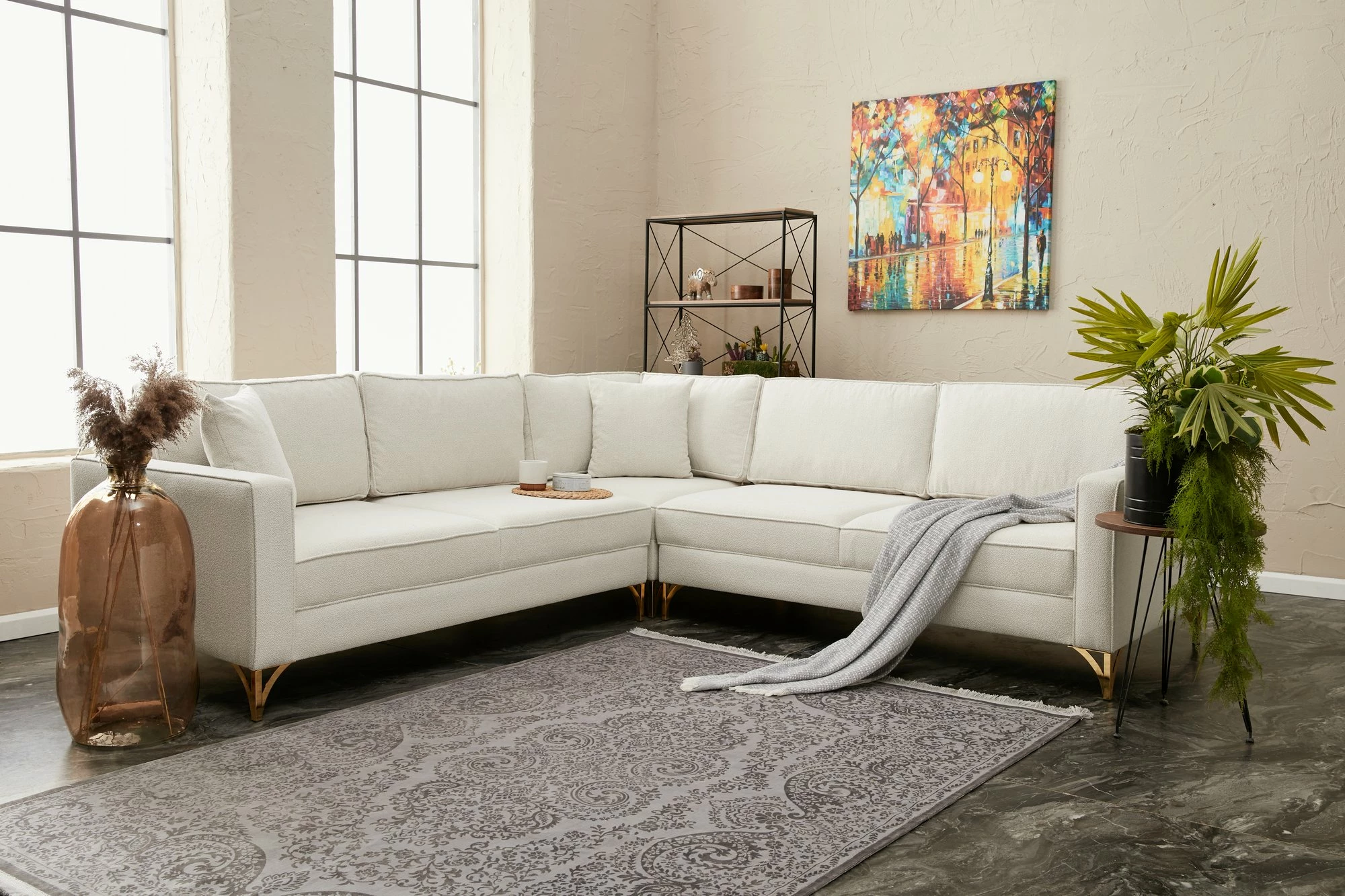 Këndore Atelier del Sofa, krem, ar