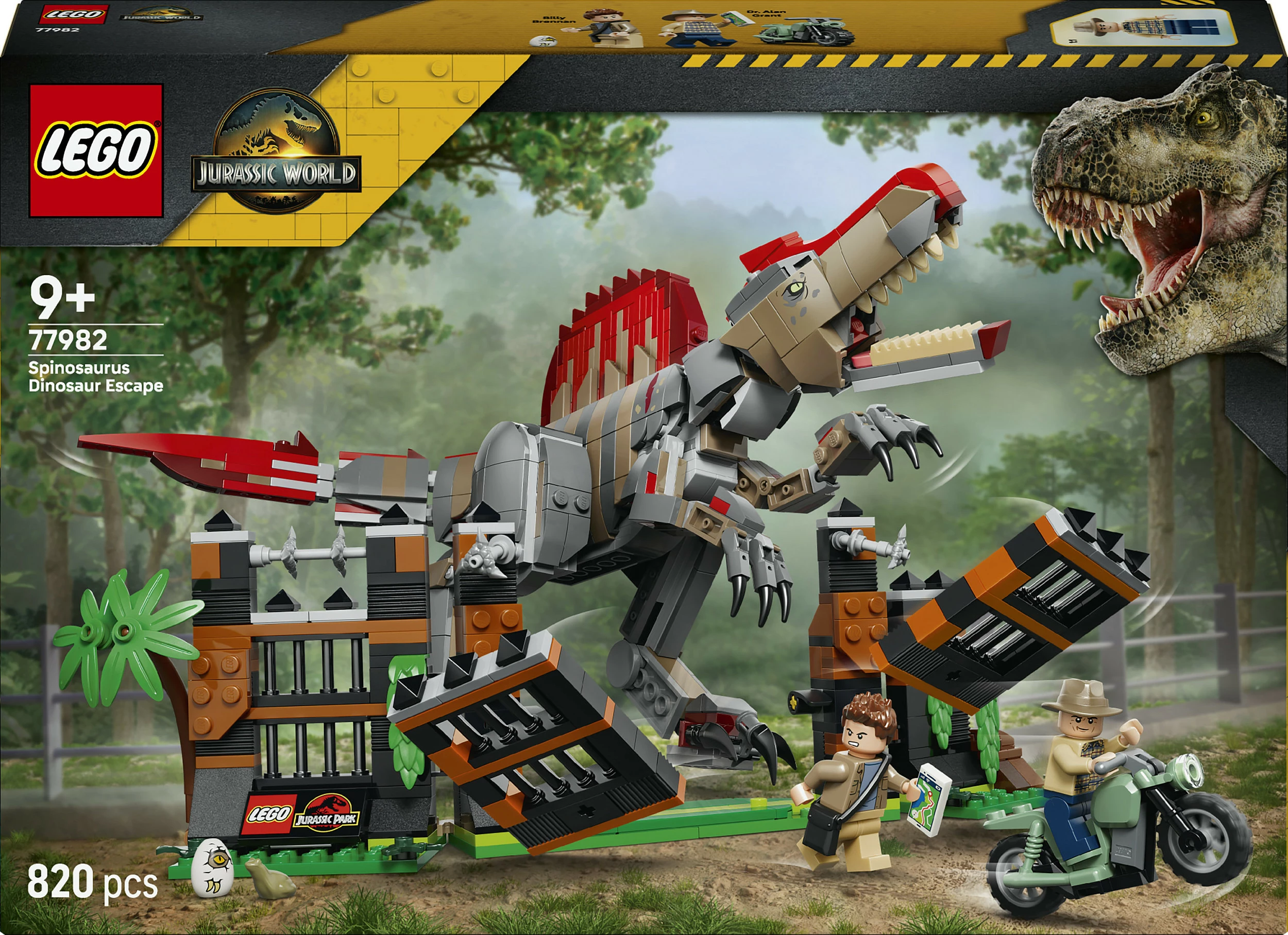 Set LEGO Jurassic World 77982 Spinosaurus Escape, 820 copë, 9+