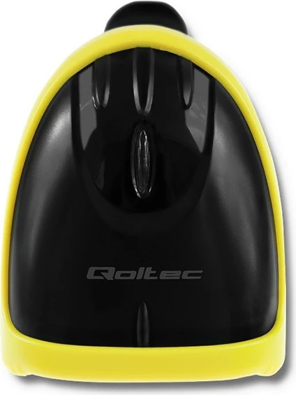 Skaner barkodi me lazer Qoltec 50867, 1D/2D, USB, zi/verdhë