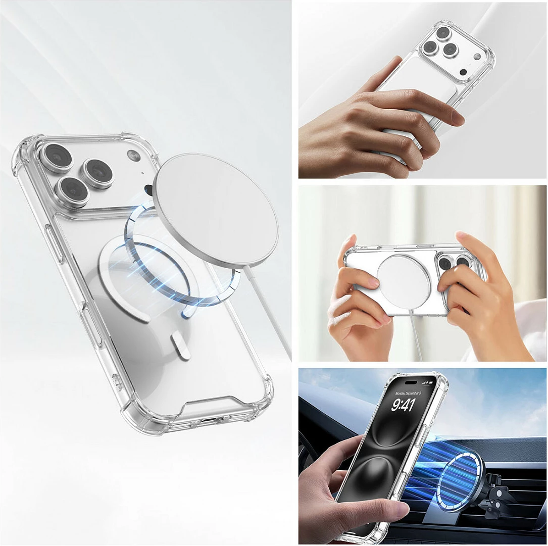 Mbështjellës 4smarts Hybrid Case Ibiza për iPhone 17 Pro Max, transparent