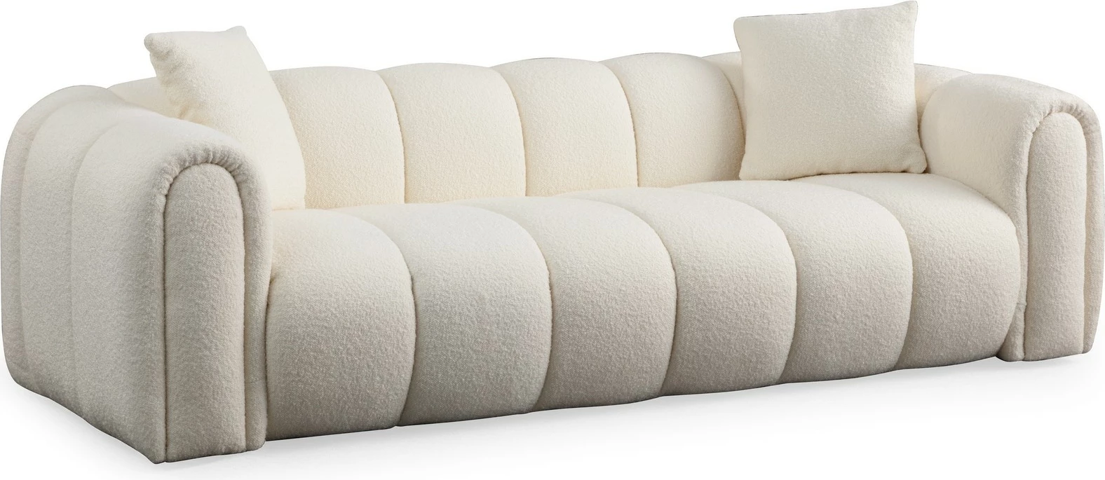Divan treshe Atelier del Sofa Puffy, i bardhë