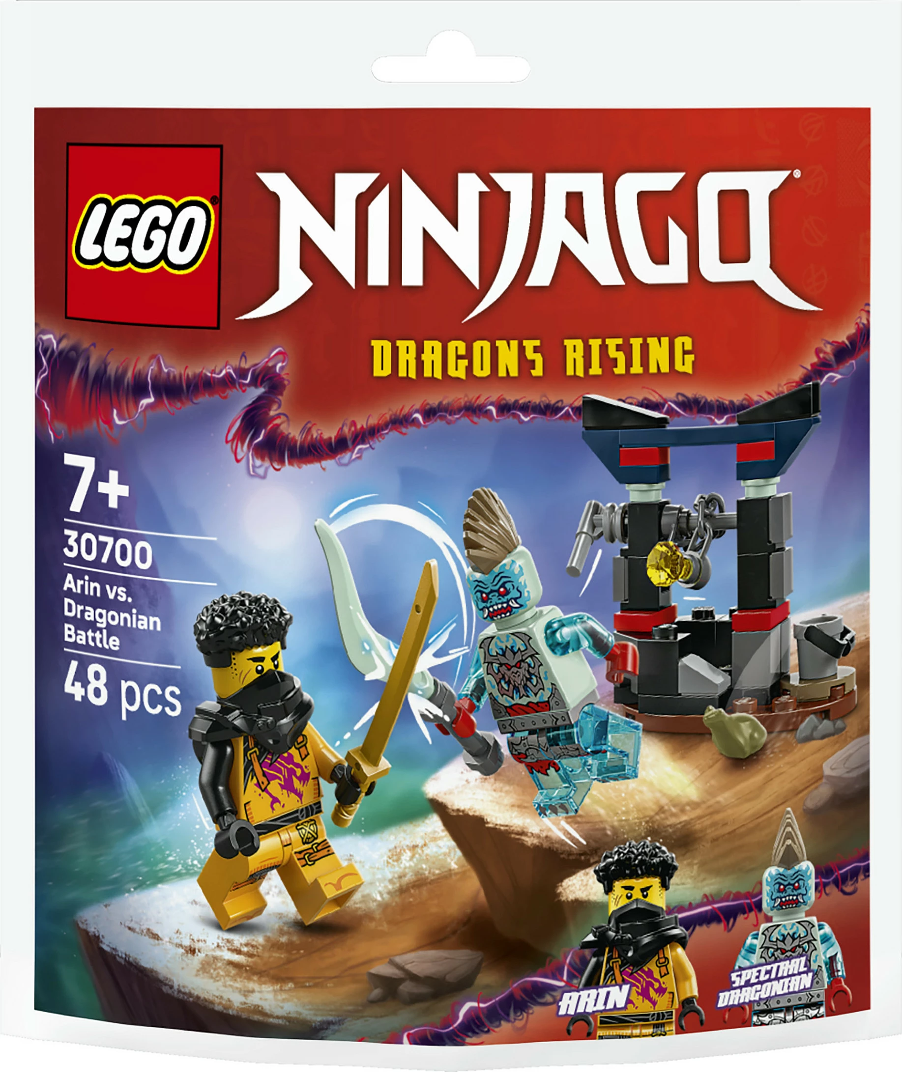 Set ndërtimi LEGO NINJAGO 30700 Arin vs. Dragonian Battle, 48 pjesë, 7+, shumëngjyrësh