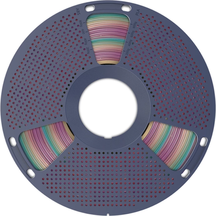 Filament PLA për printim 3D Sunlu PLA T R 04 transparent Rainbow