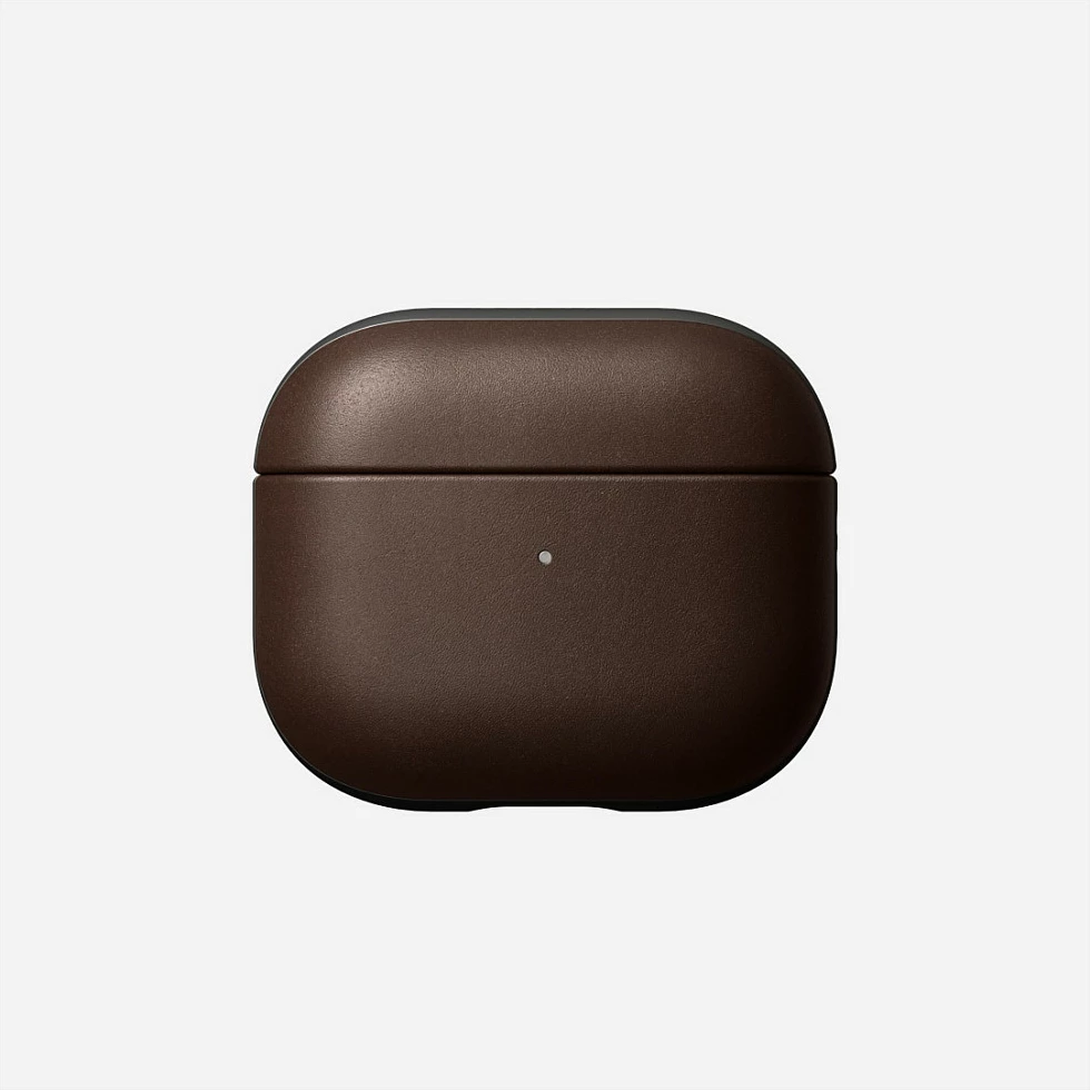 Mbështjellës për AirPods Nomad AirPods V3, lëkurë origjinale, për AirPods (Gjenerata 3), kafe Rustic Brown