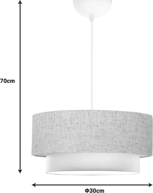 Llambë tavani Sombre, ngjyrë gri me krem, D30x15cm