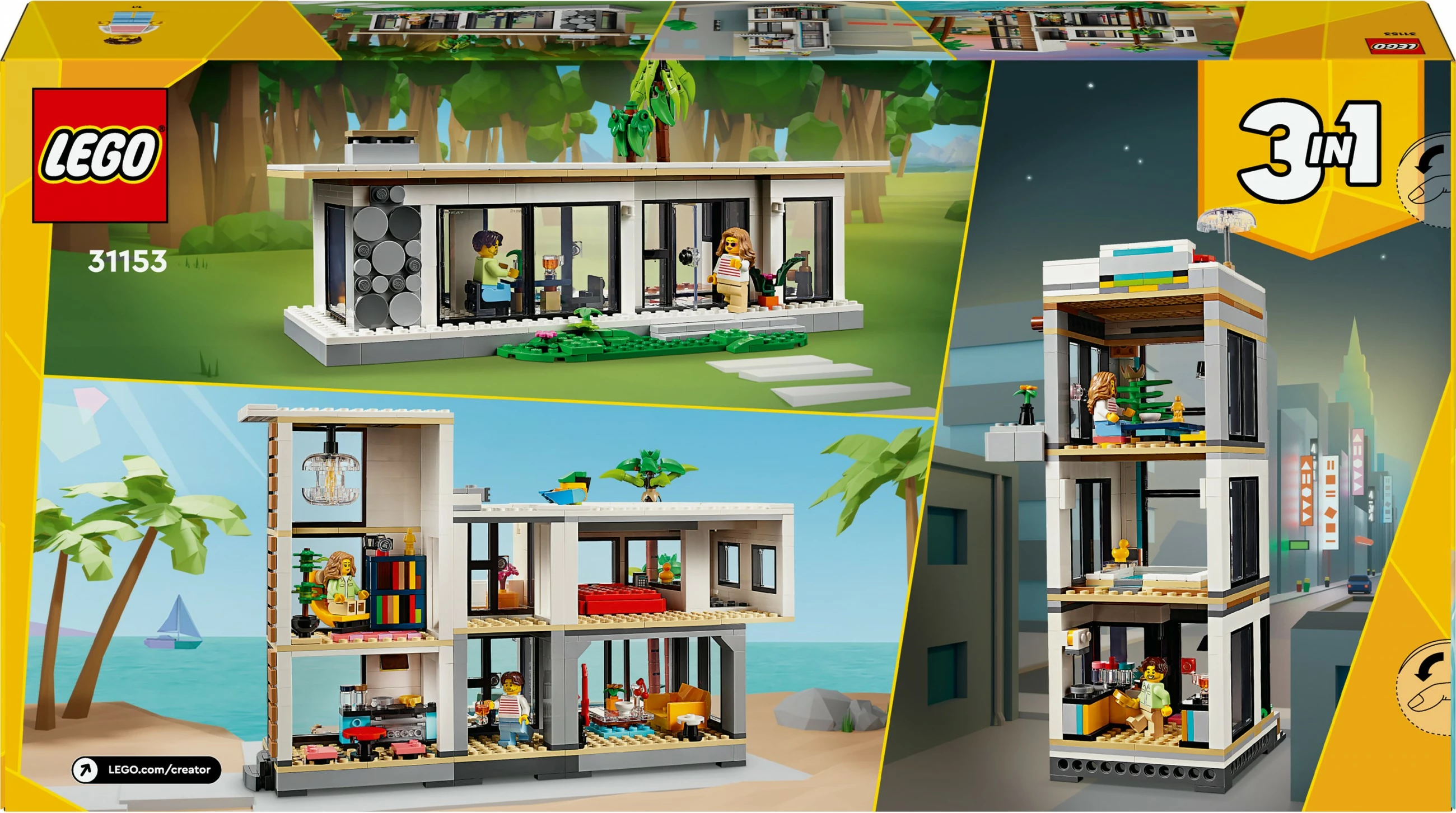 Set ndërtimi LEGO Creator 31153, 3-in-1, 939 pjesë, shumëngjyrësh