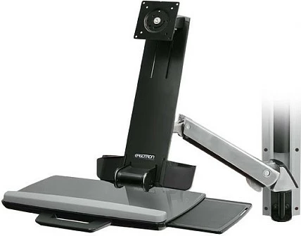 Krah monitori Ergotron Sit-Stand Combo Arm, Sonstige, për tastierë dhe maus, i zi