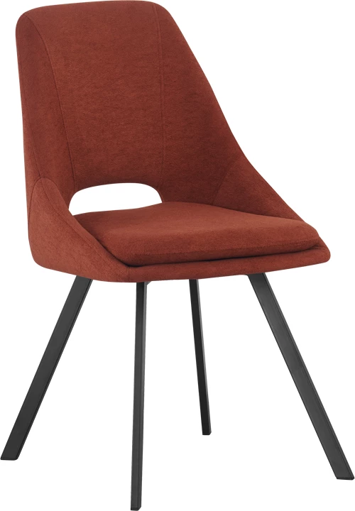 Karrige Initiate, set prej 2 copash, material stof terrakote, këmbë metalike të zeza, 48x57x85cm