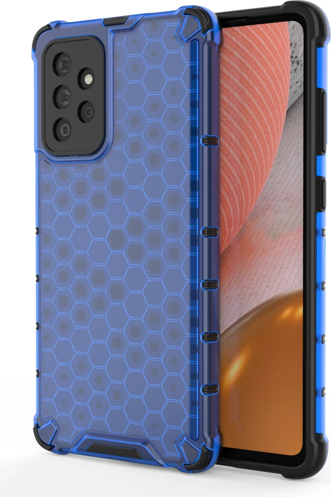 Mbështjellës Hurtel Honeycomb Case për Samsung Galaxy A72 4G, Blu