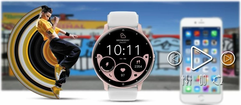Smartwatch Gravity për femra, rozë