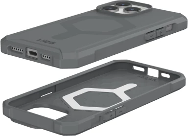 Mbështjellës UAG Essential Armor MagSafe për iPhone 15 Pro Max, argjend