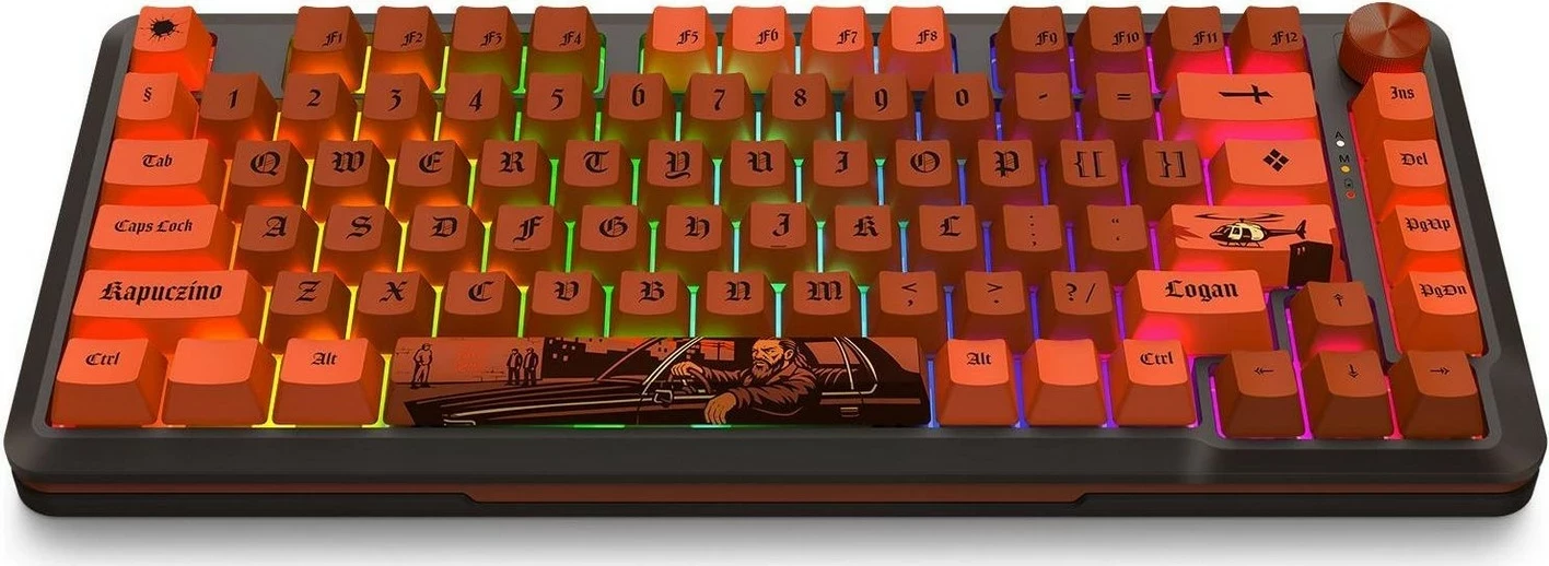 Tastierë mekanike Redragon K4PUC21N0 PRO, 75%, RGB, wireless/wired, Lion Linear, e kuqe