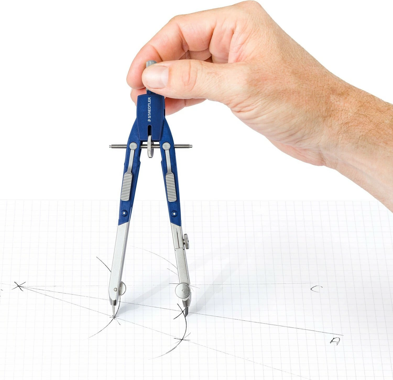 Kompas STAEDTLER Mars comfort 552, 170mm, kaltër/argjendtë