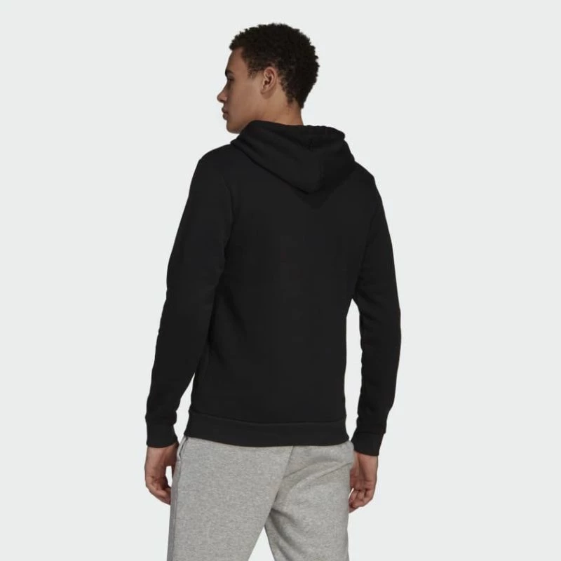 Duks me kapuç adidas për meshkuj, i zi me logo të bardhë [Madhësia: XL]