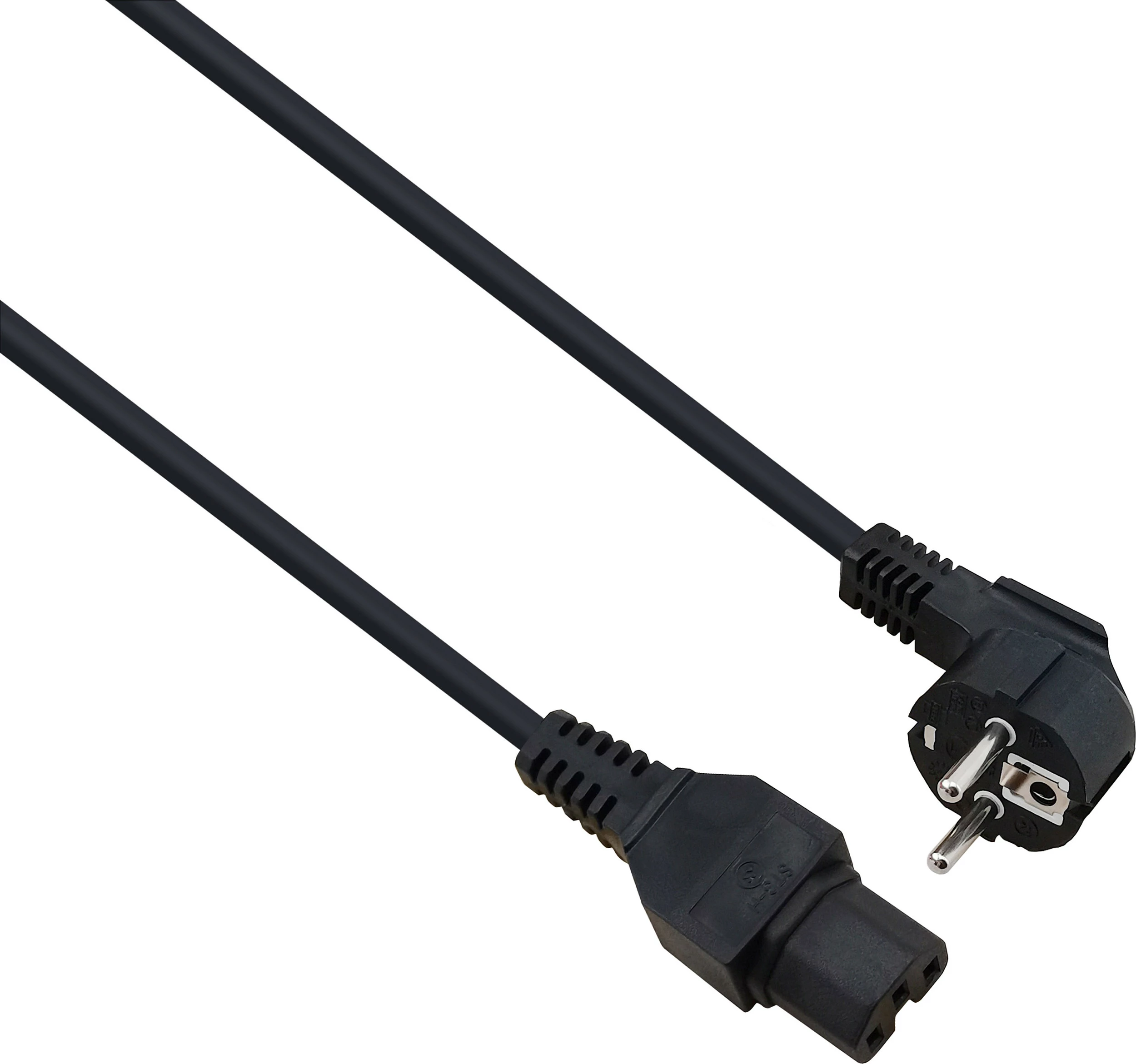 Kabllo rryme Helos 262773, Schuko CEE7/7 në IEC C15, 1.8 m, 10A/250V, e zezë
