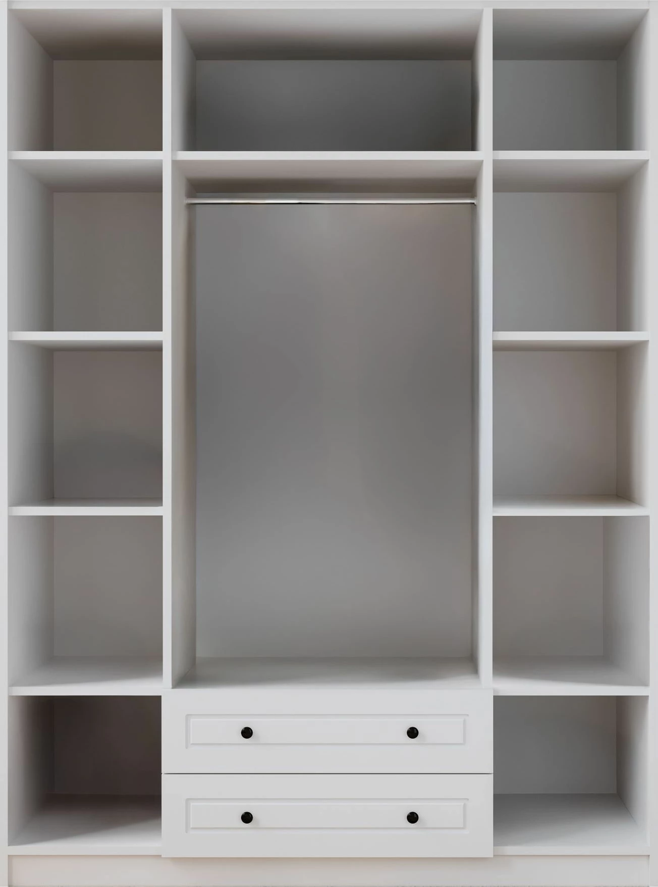 Dollap për rroba, ngjyrë e bardhë mat, Skye Decor, RB-185-18, 140x240x52cm