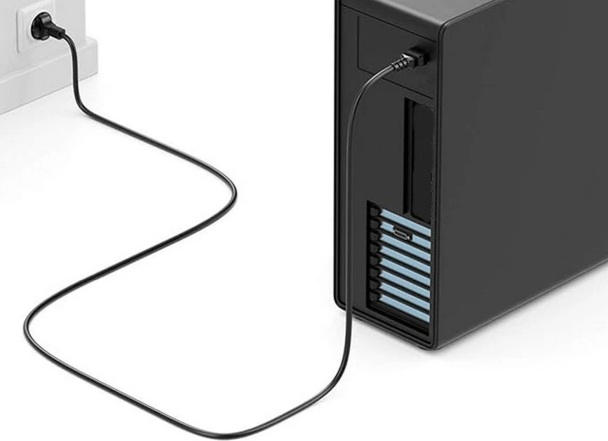 Kabllo rryme EQUIP 1.8m, CEE7/7 në IEC C13, e zezë