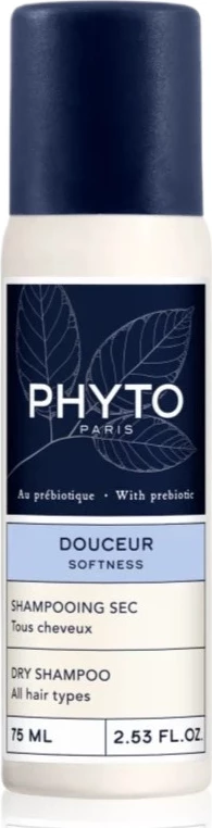 Shampon i thatë për femra Phyto Softness Dry Shampoo me prebiotikë, 75ml