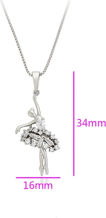 Qafore me varëse në formë balerine, e argjend QA12