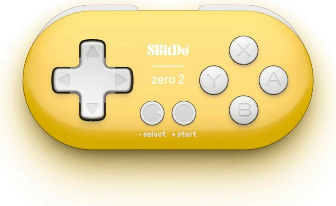 Gamepad 8BitDo Zero 2, Wireless/Bluetooth, për Nintendo Switch/PC/Android, Verdhë