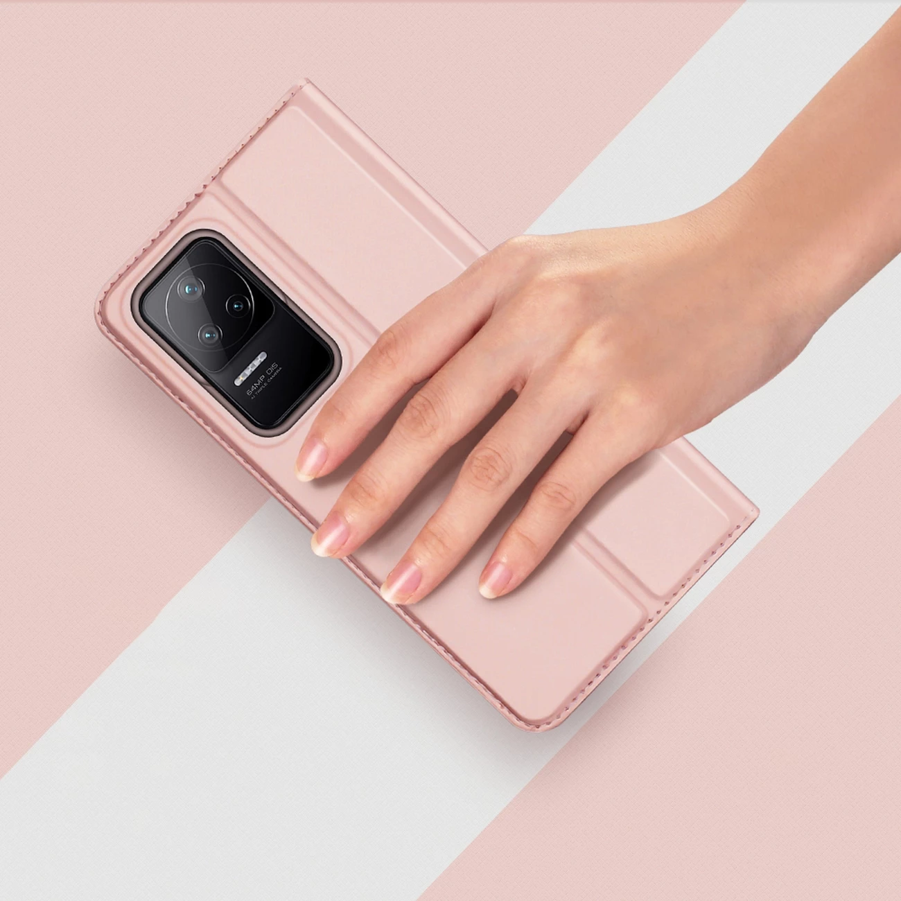 Mbështjellës Dux Ducis Skin Pro për Xiaomi Poco F4 5G, me kapak, i zi