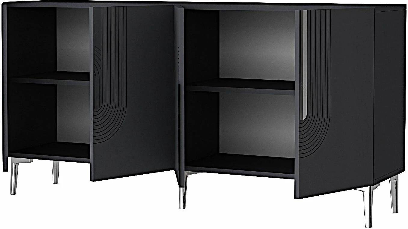 Konsol Skye Decor, Meyra 150, antracit, argjend