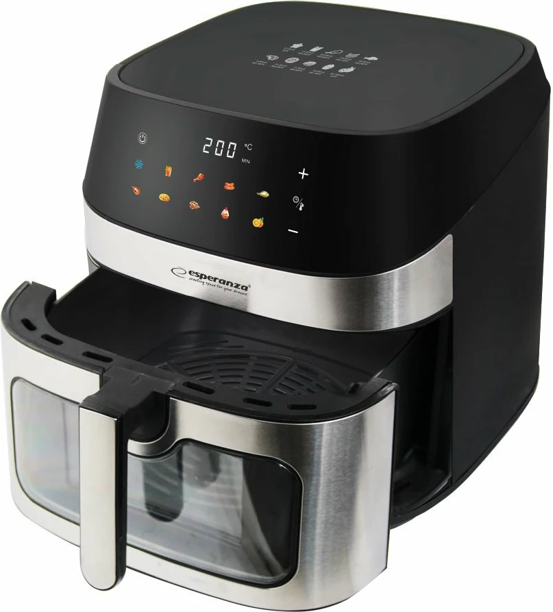 Fritezë pa vaj Esperanza EKA005 8L 1600W, e zezë