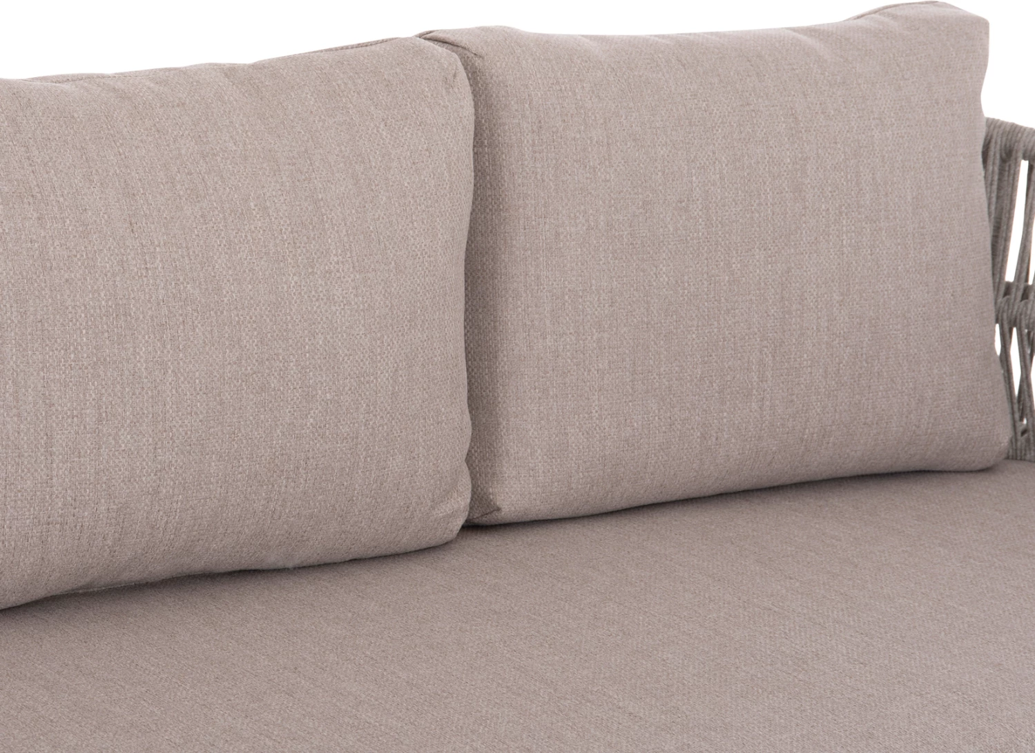 Set lounge për jashtë, 4 pjesë, MAHAL FH6424.02, alumin krem i bardhë, litar dhe olefin bezhë