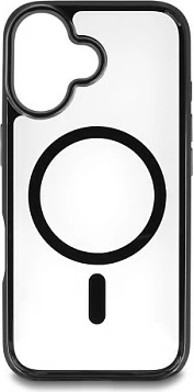 Mbështjellës DeLOCK 81266 për iPhone 16, MagSafe, 6.1", transparent/zi