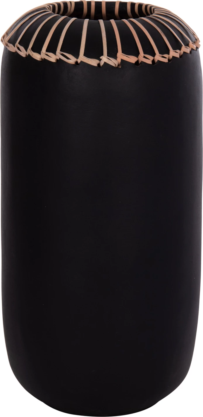 Vazo dekorative tavoline LENNOX, terrakotë, e zezë, FH4675.01S, 18x33cm