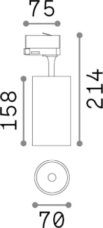 Drita spot dhe shina ndriçuese Fox tr 3-phase 25w cri80 3000k on-off