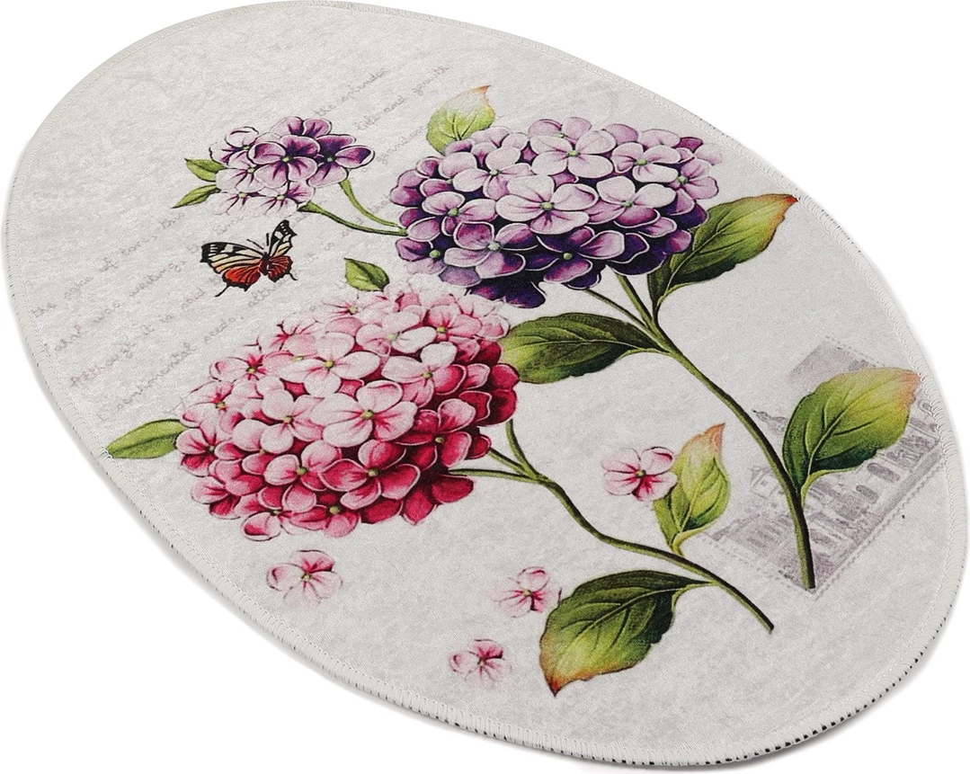 Qilim oval Conceptum Hypnose, shumëngjyrësh, 60x90cm, Ortanca DJT