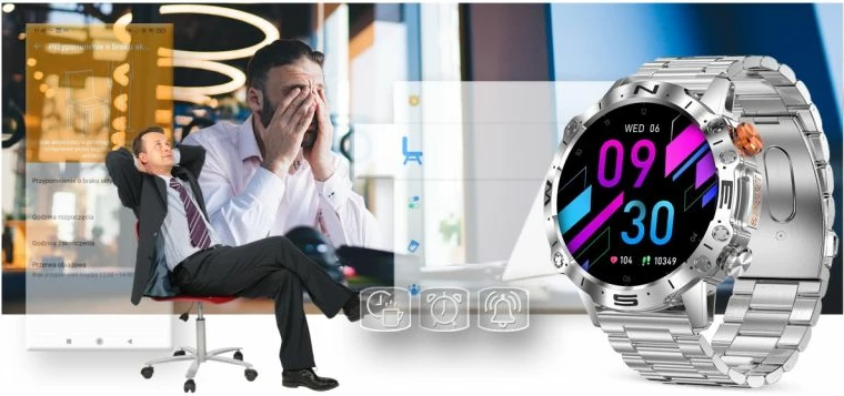 Smartwatch Gravity për meshkuj, e zezë